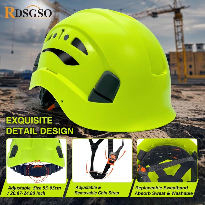 RDSGSO Industrial Safety Helmet RGS-8C Adjustable Vents, 6-Point Suspension Breathable Lightweight Hard Hats for Construction,Outdoor Work ANSI Certified - Image 4